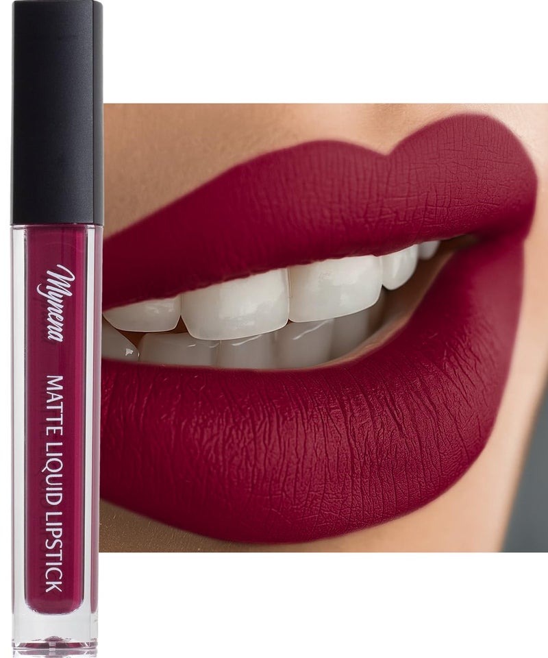 Mynena Muted Mauve Rose Matte Liquid Lipstick | Long-Lasting Comfort | Smudge-Proof Transfer-Resistant | Full Coverage Non-Drying | Vegan & Cruelty-Free | All-Day Wear Lip Color | Lisy - Image 1